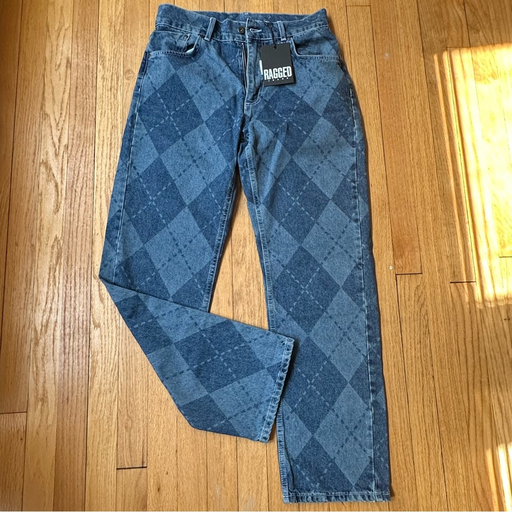 RAGGED PRINTED JEANS